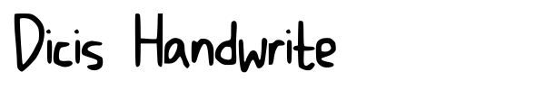 Dicis Handwrite font preview